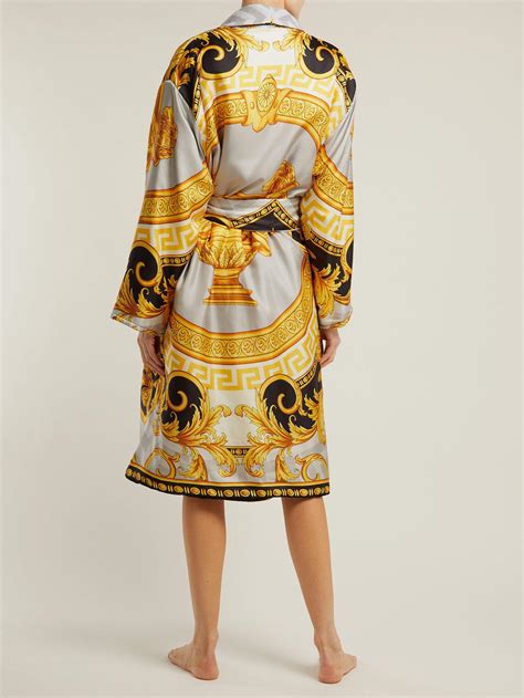 silk versace robe.